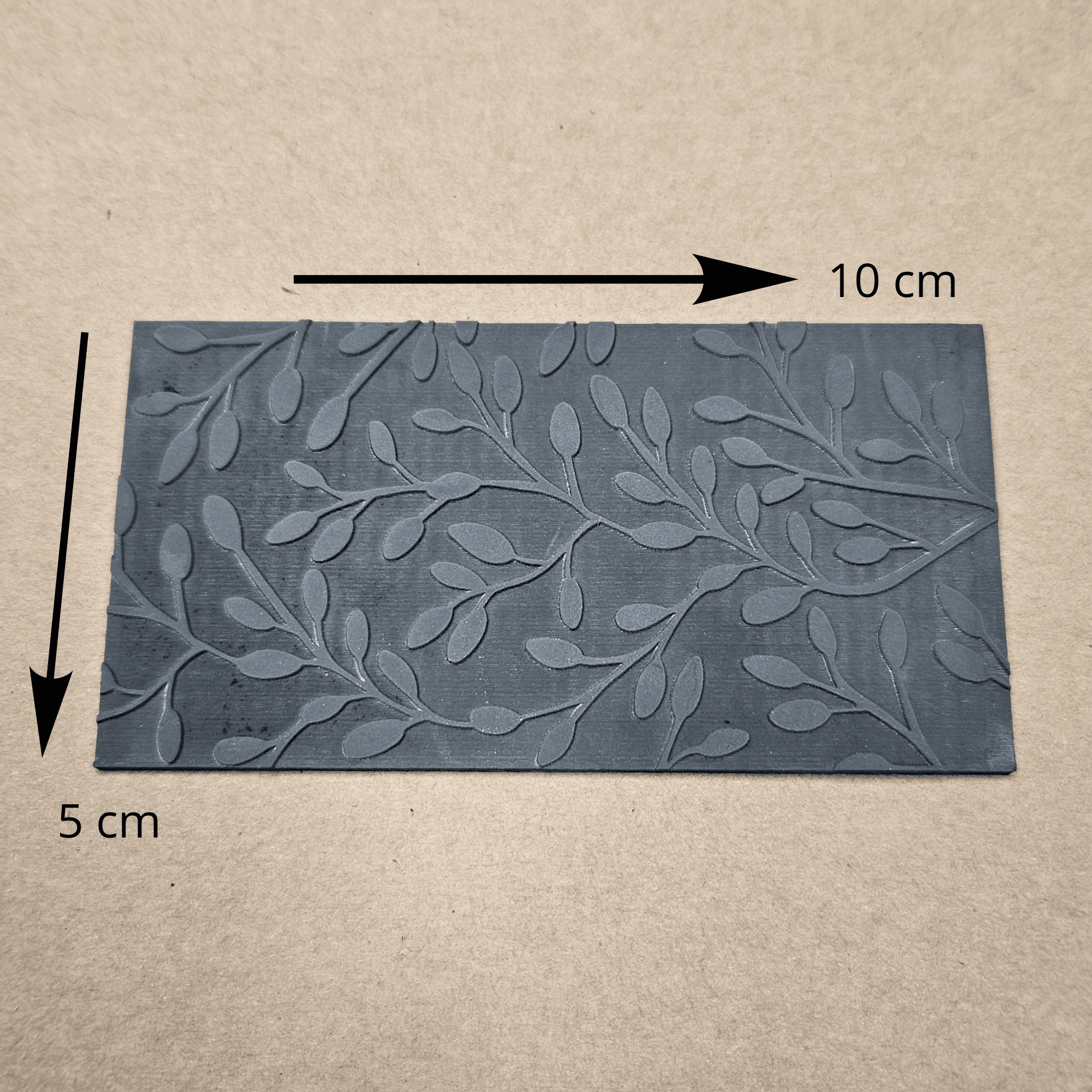 tampon pâte polymère motif bourgeons texture bijou