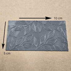 texture pâte polymère motif feuillage dense