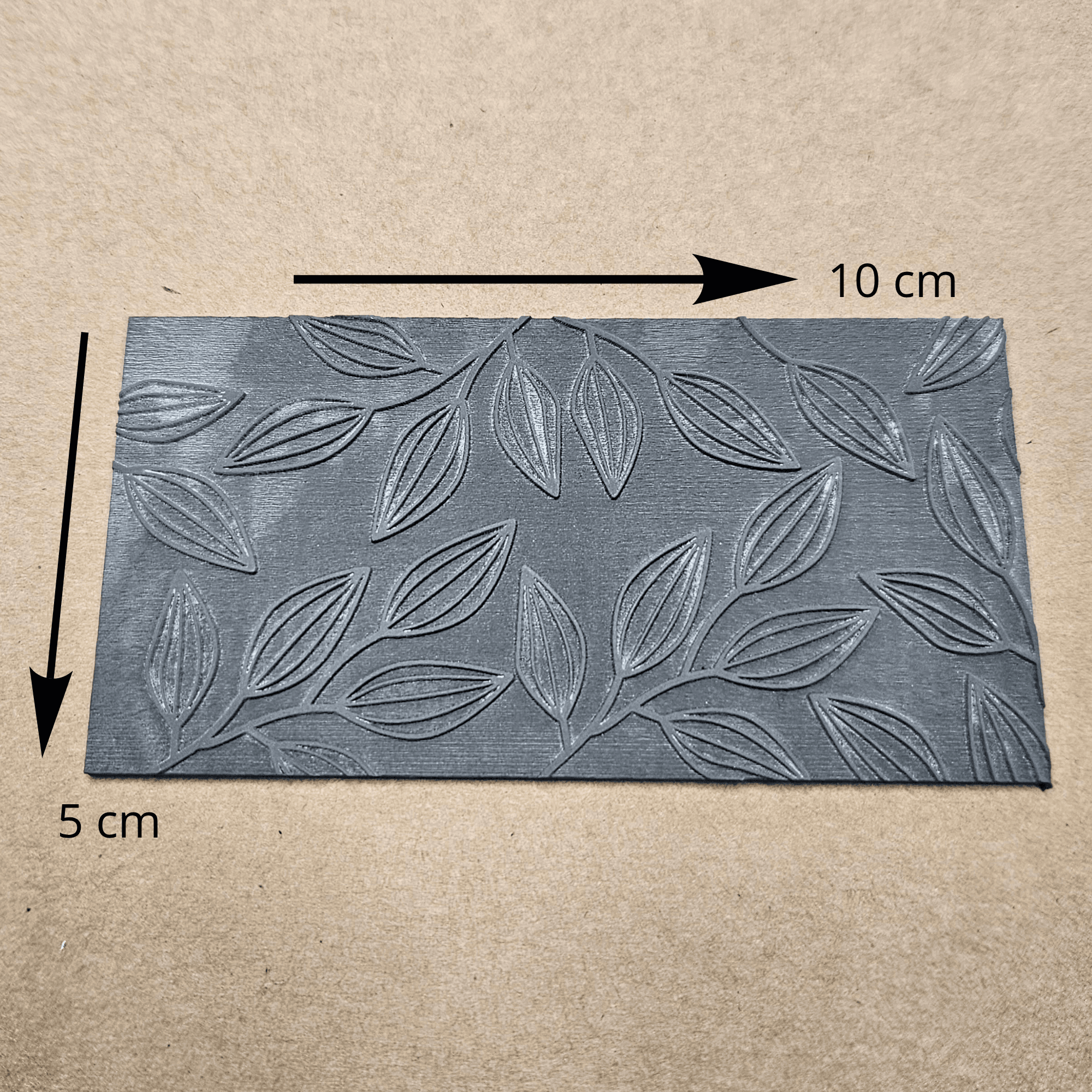 texture pâte polymère motif feuillage dense