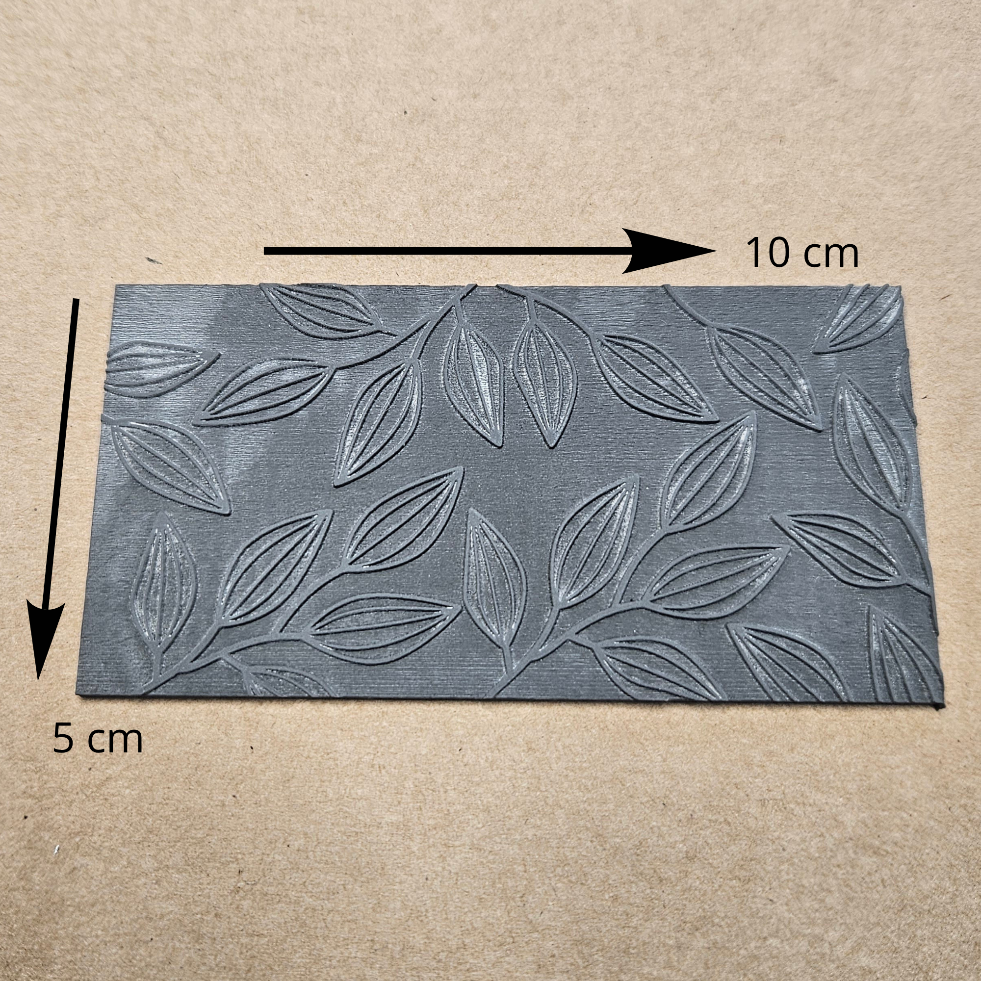 texture pâte polymère motif feuillage dense