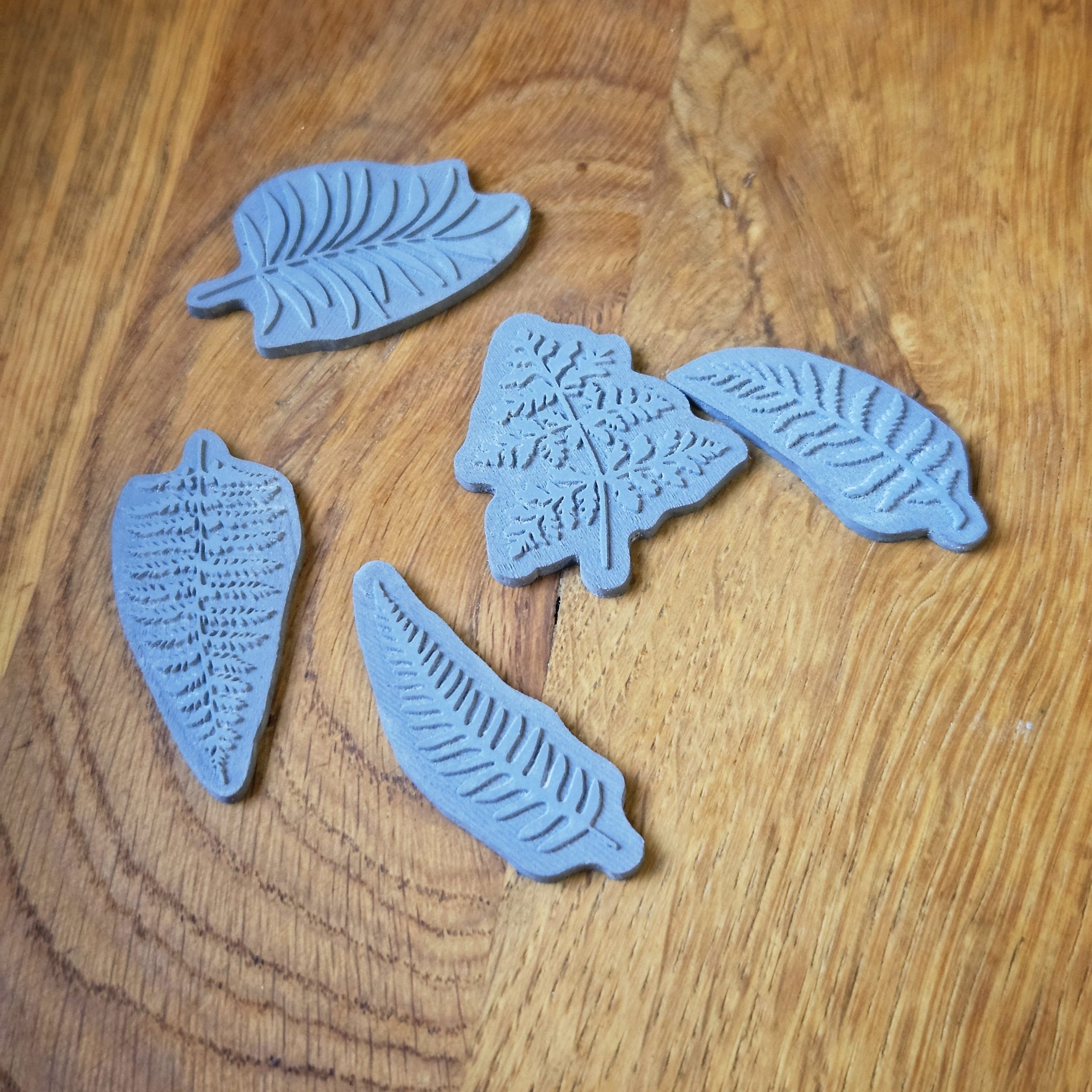 Lot of stamps for polymer clay in rubber