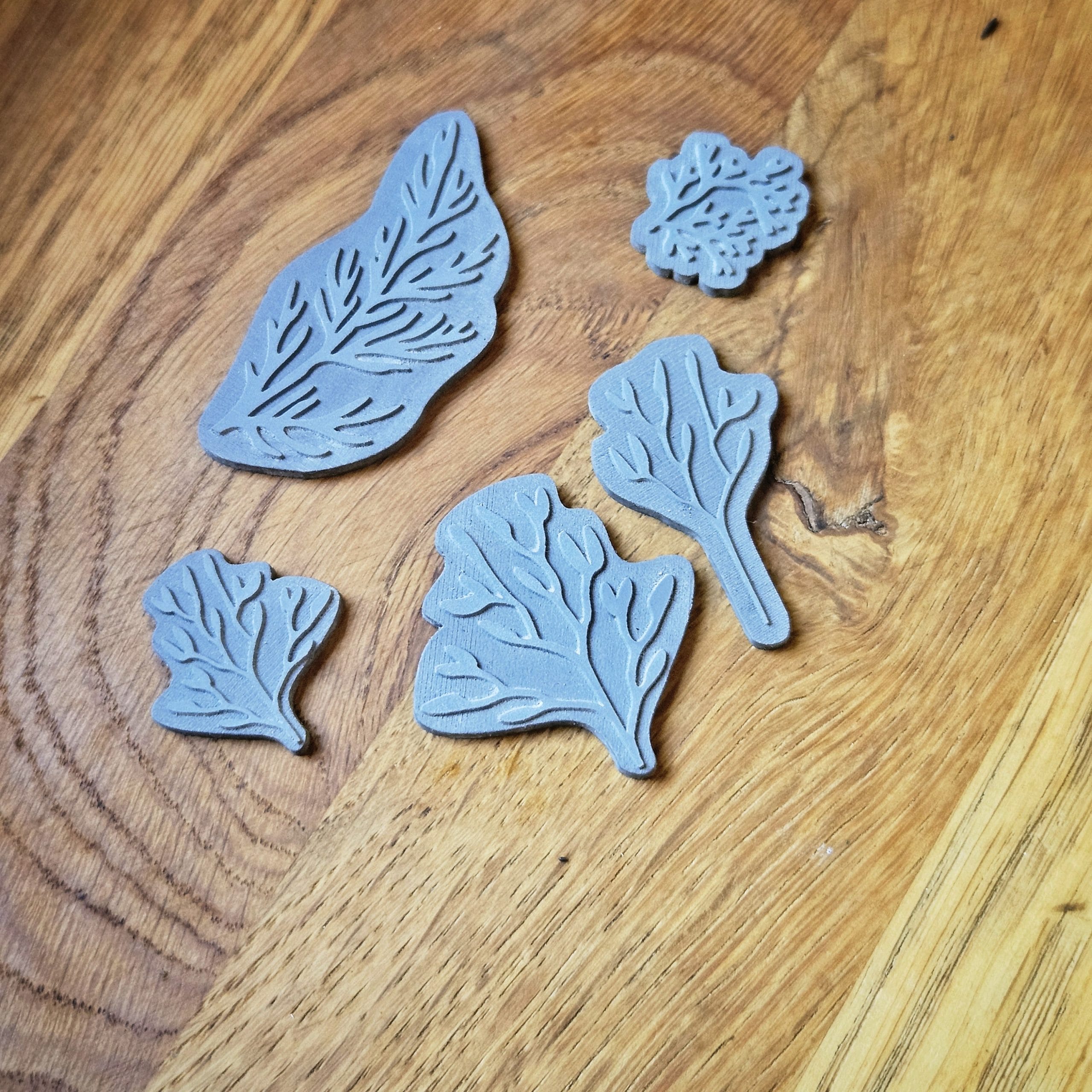 Lot of stamps for polymer clay in rubber