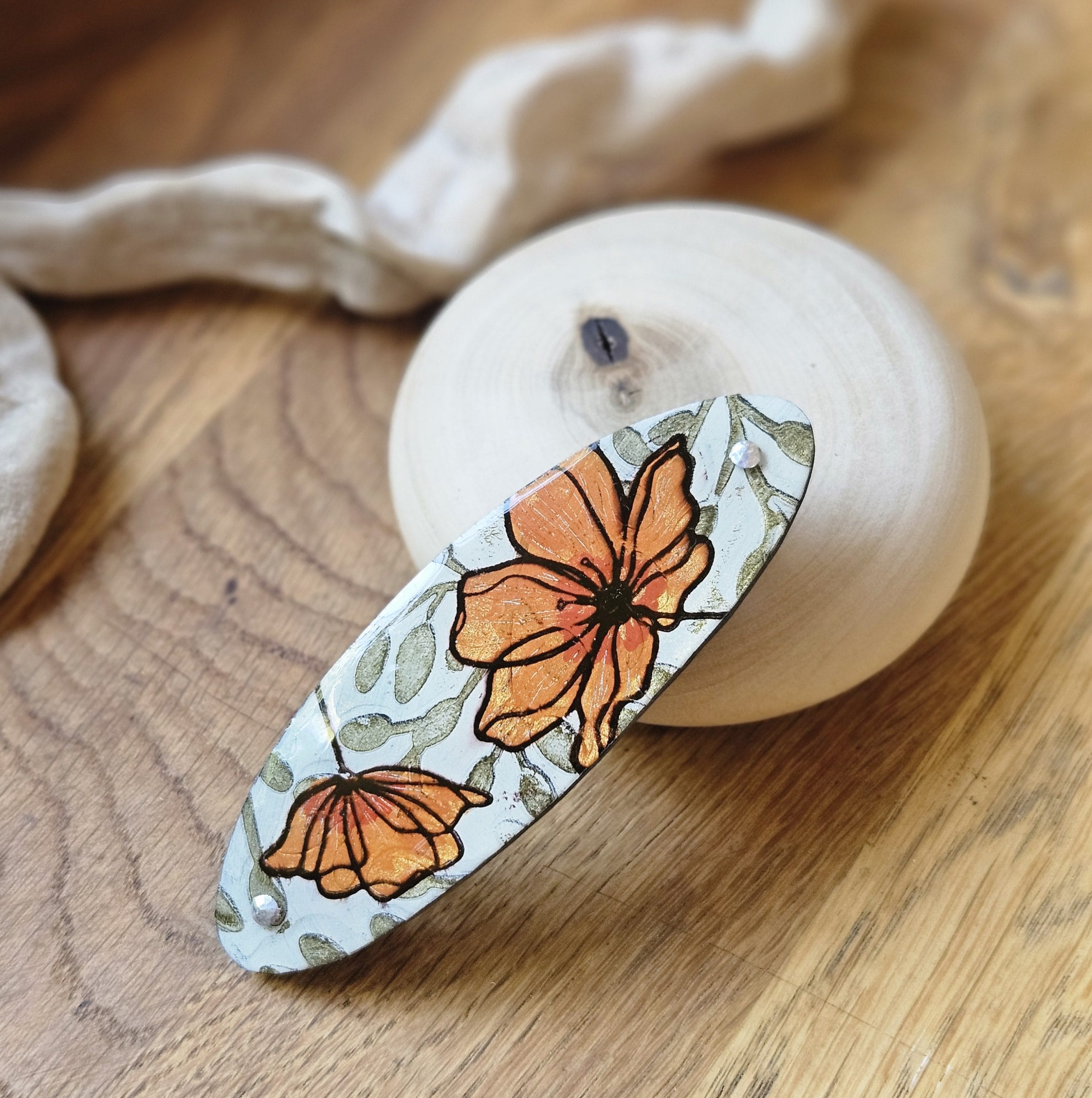 barrette pour cheveux épais artisanale