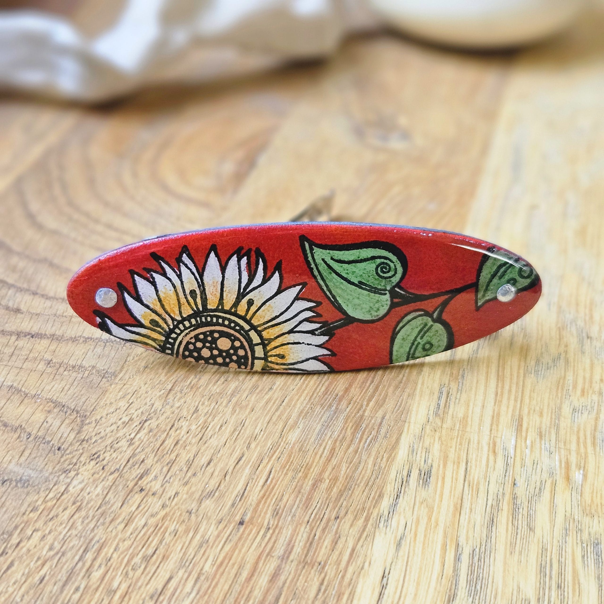 Barrette pour cheveux épais tournesol – Image 2